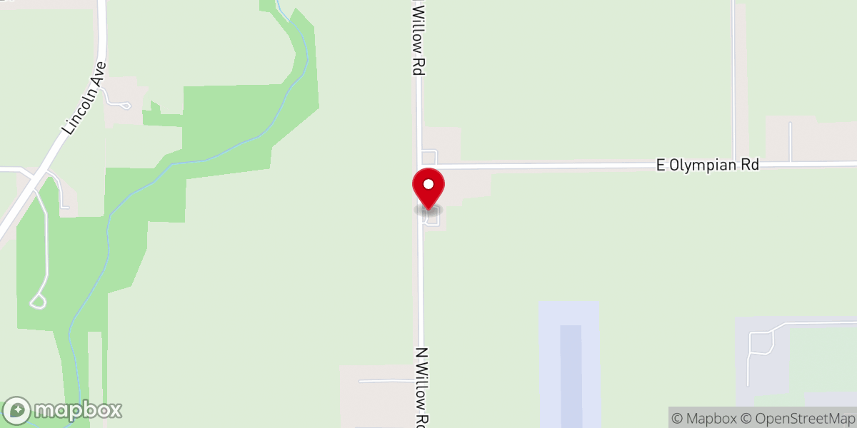 Map showing location of Grace Bible Church