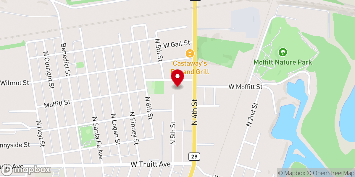 Map showing location of Chillicothe Bible Church