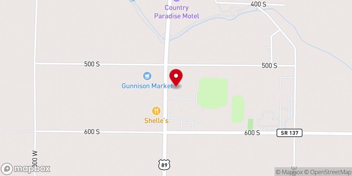 Map showing location of first baptist church
