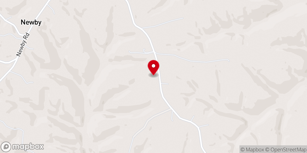 Map showing location of Newby Church