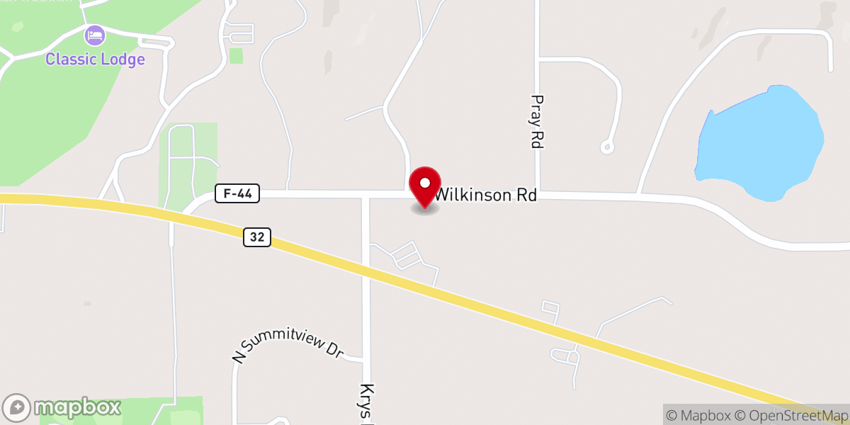 Map showing location of Church of the Nazarene