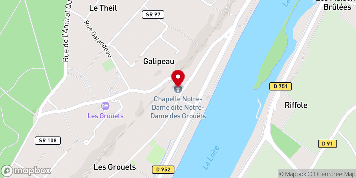 Map showing location of Église Notre-Dame-des-Grouëts