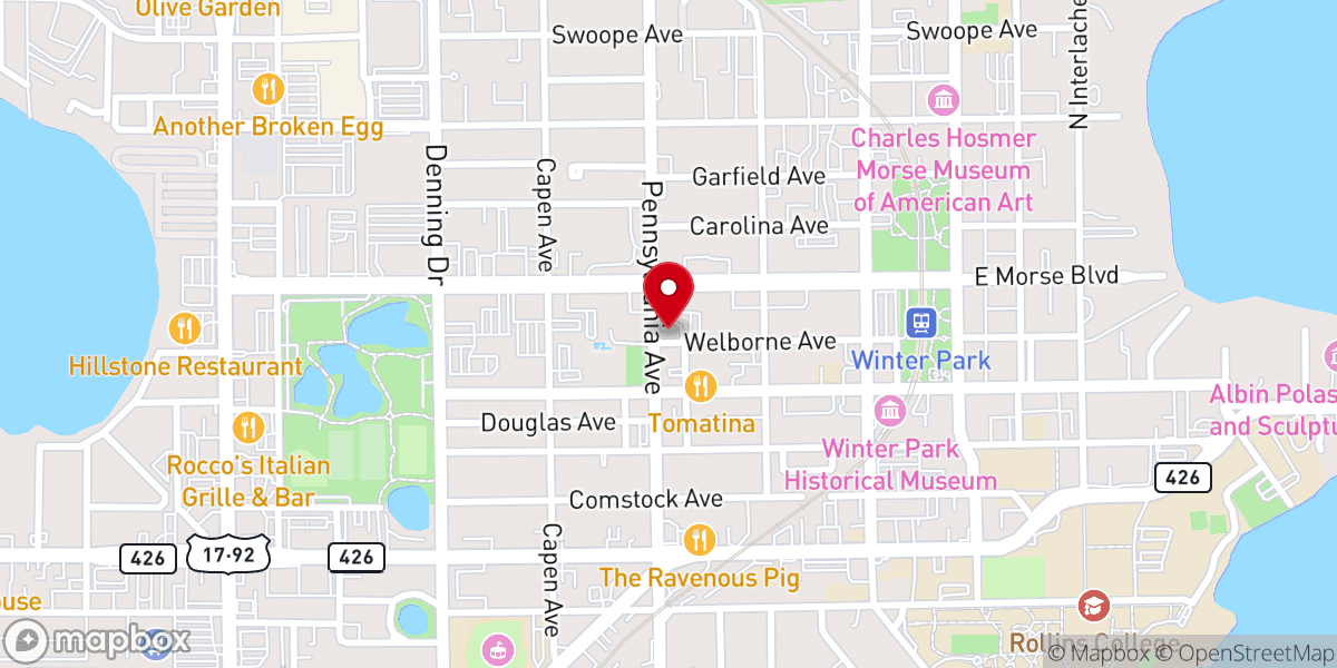Map showing location of Ward Chapel AME Church