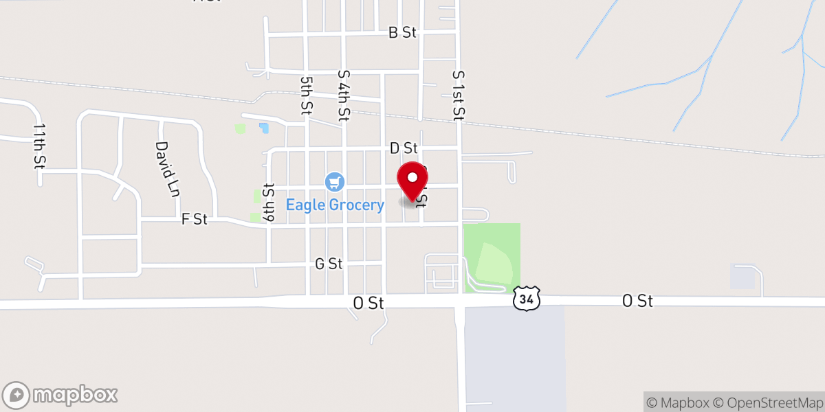 Map showing location of Village of Eagle