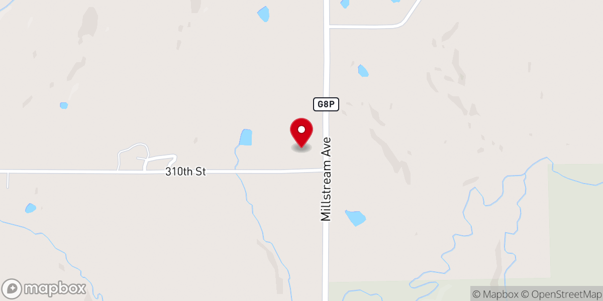 Map showing location of Deer Creek Chapel