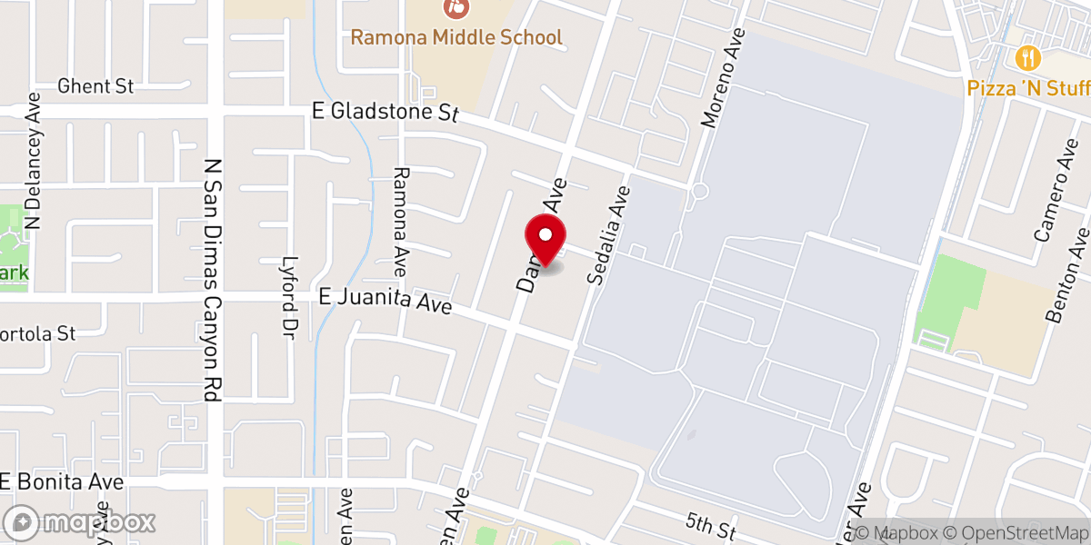 Map showing location of Calvary Baptist Schools