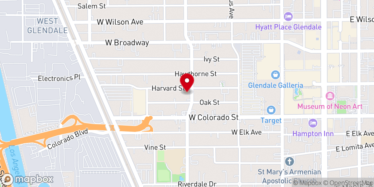 Map showing location of Pacific Avenue Methodist Church