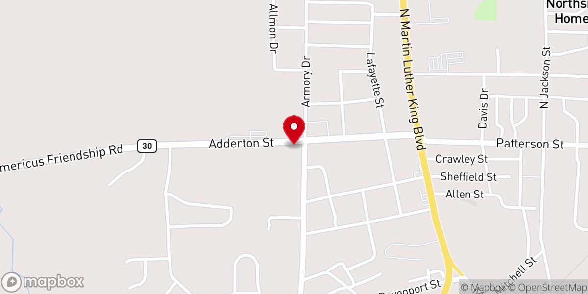 Map showing location of Union Tabernacle