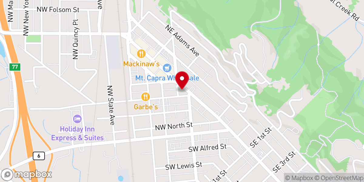 Map showing location of Westminster Presbyterian Church