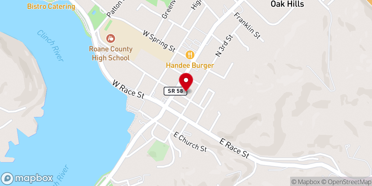 Map showing location of Hands of Mercy Food Pantry