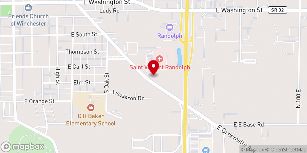 Map showing location of Winchester Area Churches and Community Food Pantry - Food Distribution Center