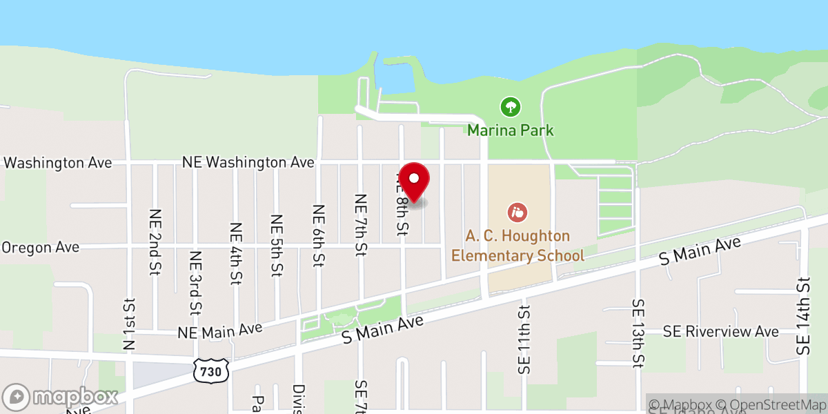 Map showing location of Family Worship Center