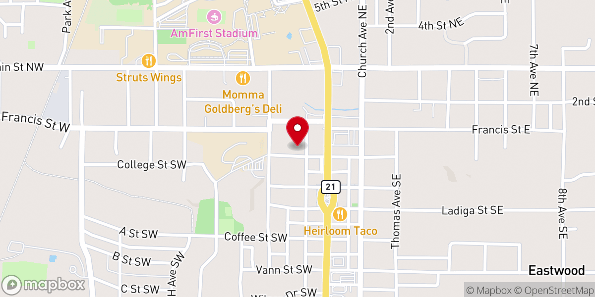 Map showing location of First United Methodist Church of Jacksonville