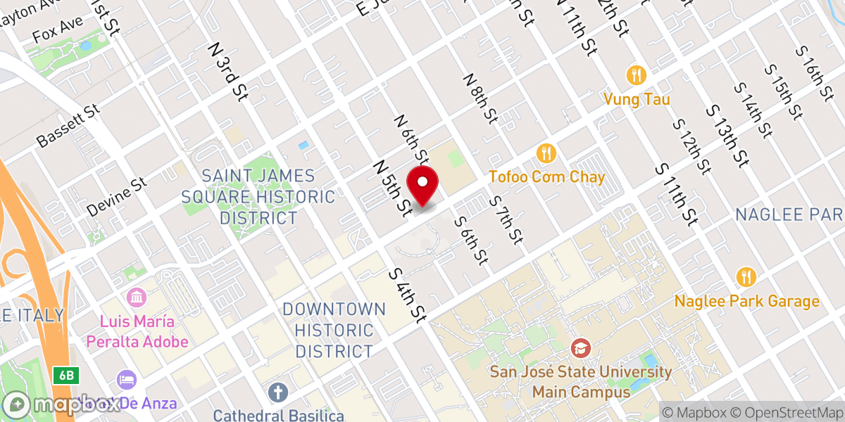 Map showing location of Primera Iglesia Metodista Unida de San José