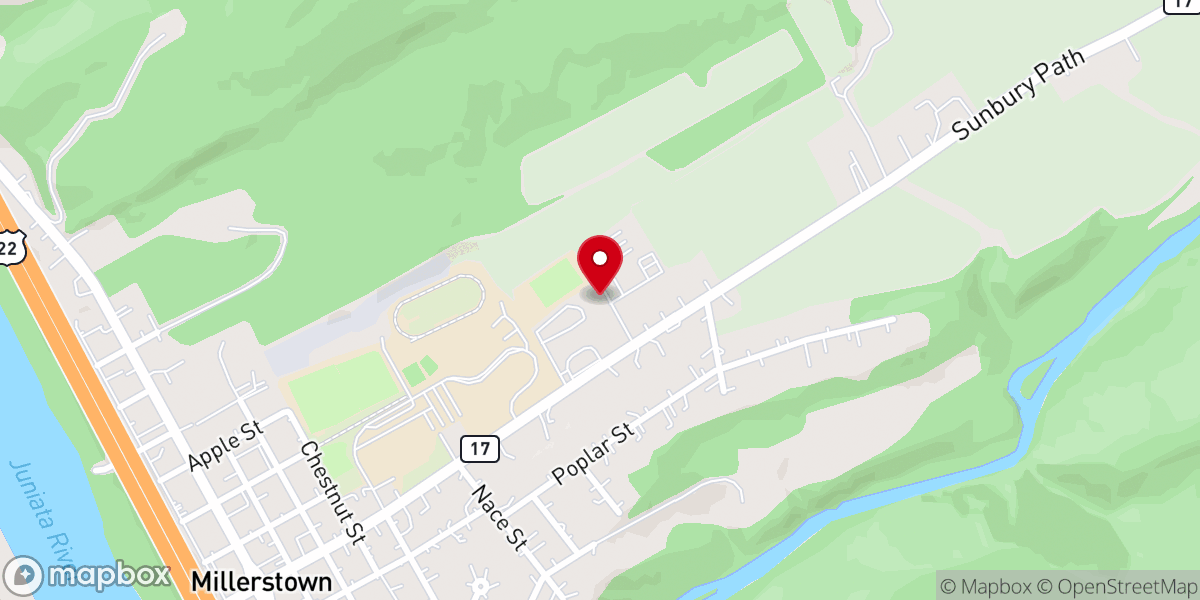 Map showing location of New Harvest Community Church