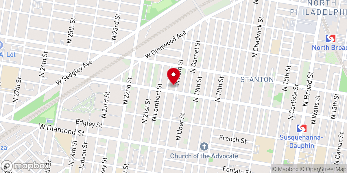 Map showing location of Jones Memorial Baptist Church