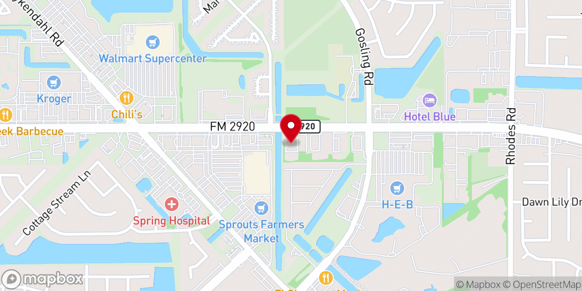 Map showing location of Winners Chapel International Spring Texas