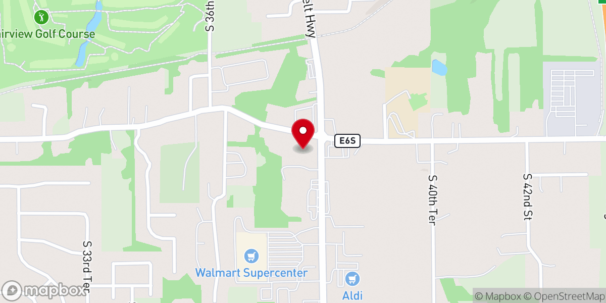 Map showing location of Cornerstone Baptist Church