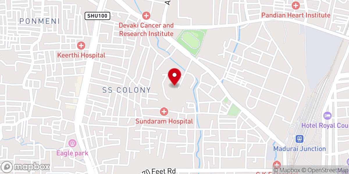 Map showing location of Tamilnadu Theological Seminary