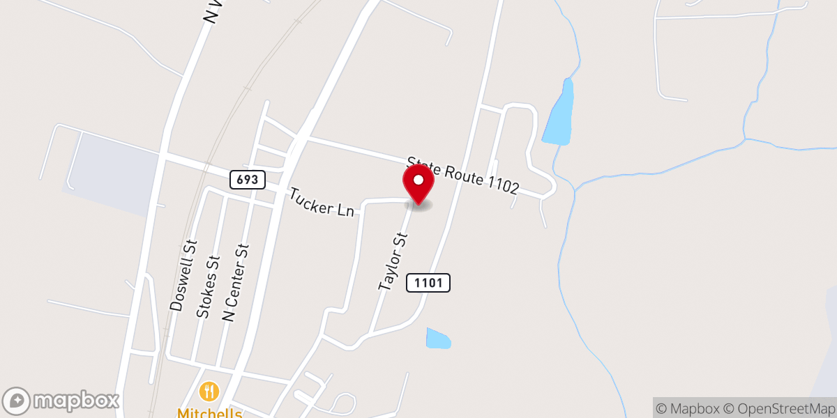 Map showing location of Pentecoastal Church-God