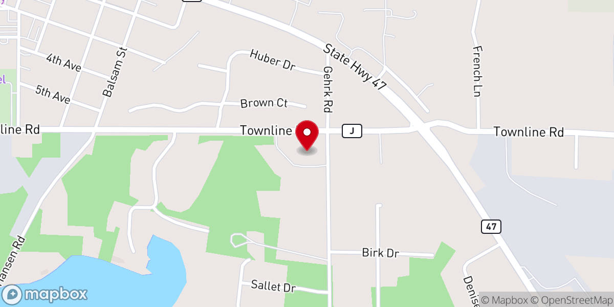 Map showing location of Trinity Lutheran Church