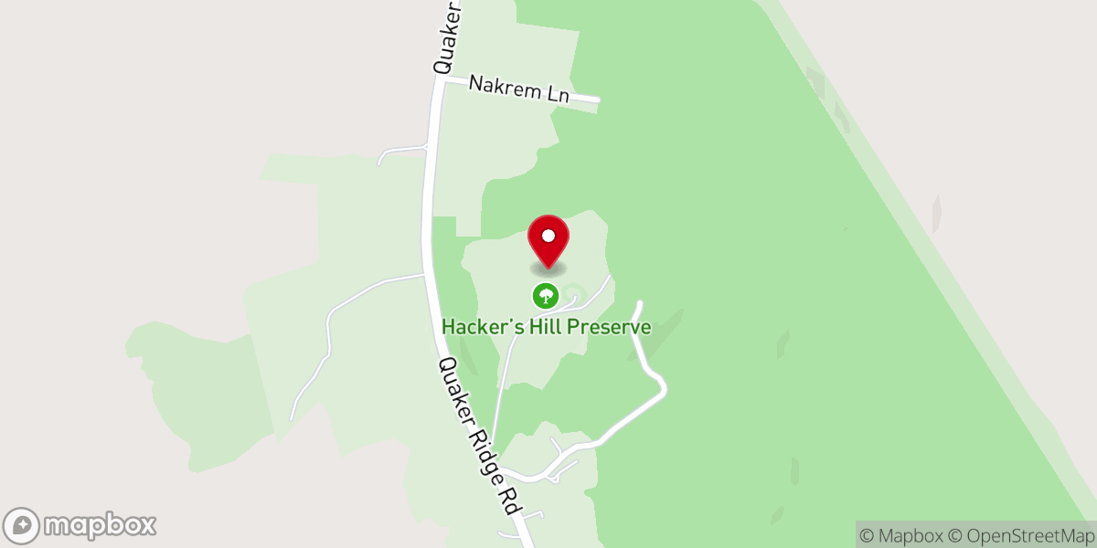 Map showing location of Hacker's Hill Preserve