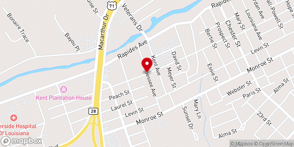 Map showing location of Homewood Baptist Church