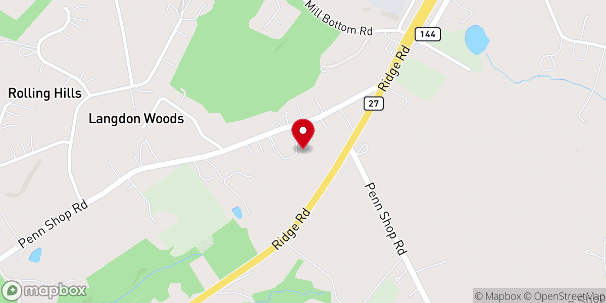 Map showing location of Mt Airy Full Gospel Church