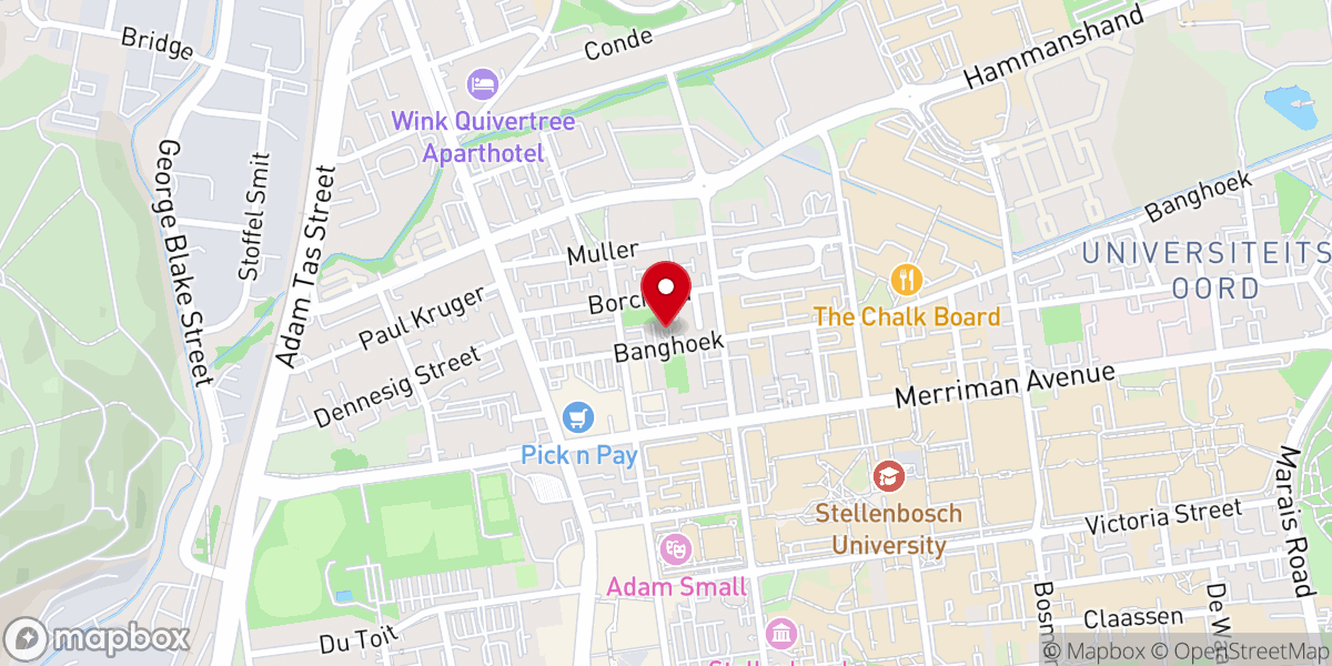 Map showing location of Christ Church Stellenbosch