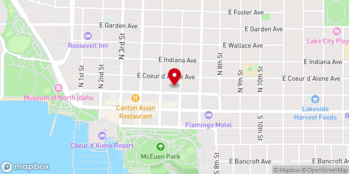 Map showing location of First Presbyterian Church