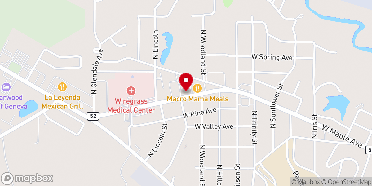 Map showing location of Westside United Methodist Church