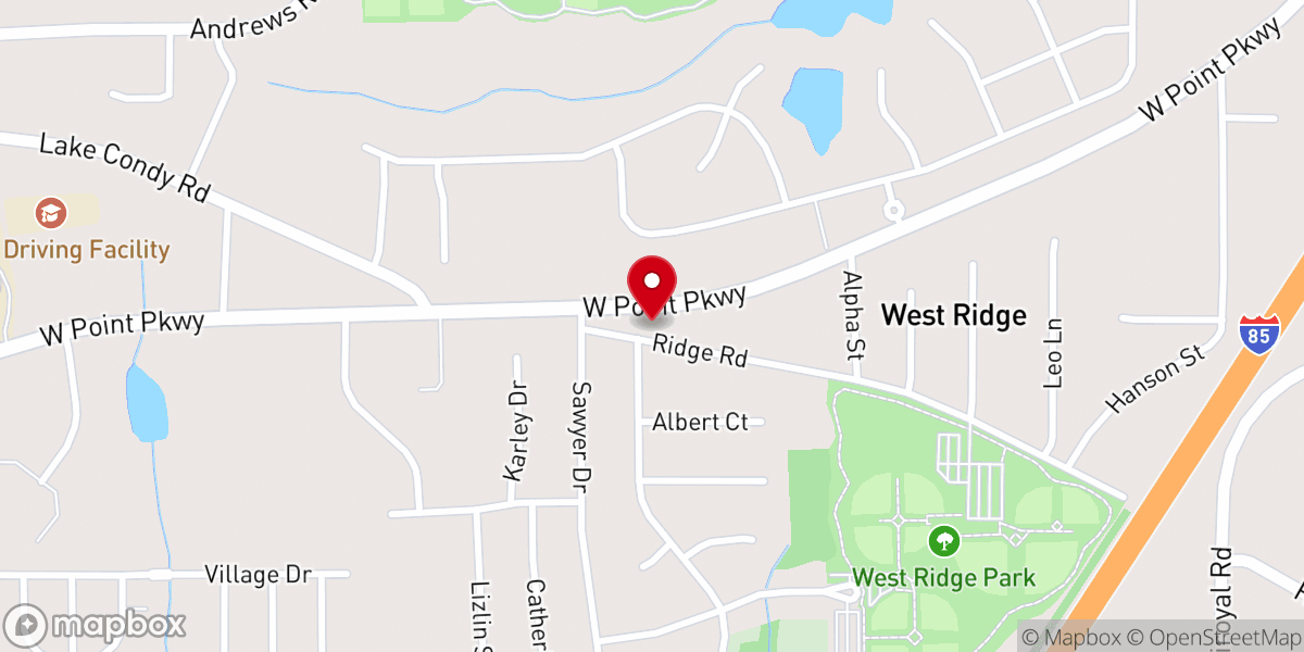 Map showing location of LifeGate Church
