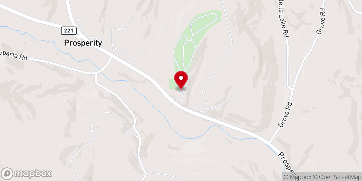 Map showing location of Upper Ten Mile Presbyterian Church