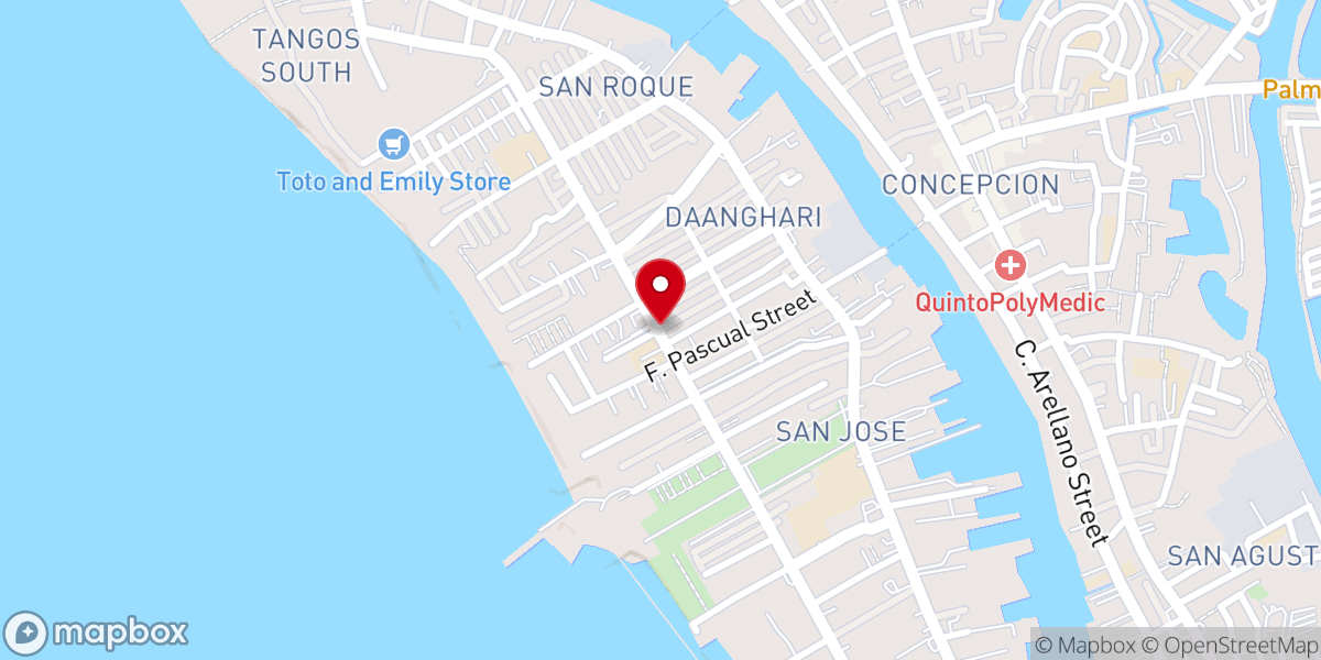 Map showing location of MCGI Navotas City, Navotas