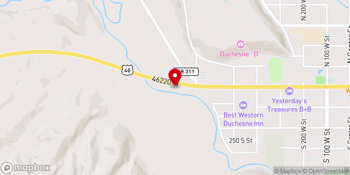 Map showing location of Welcome to Duchesne City