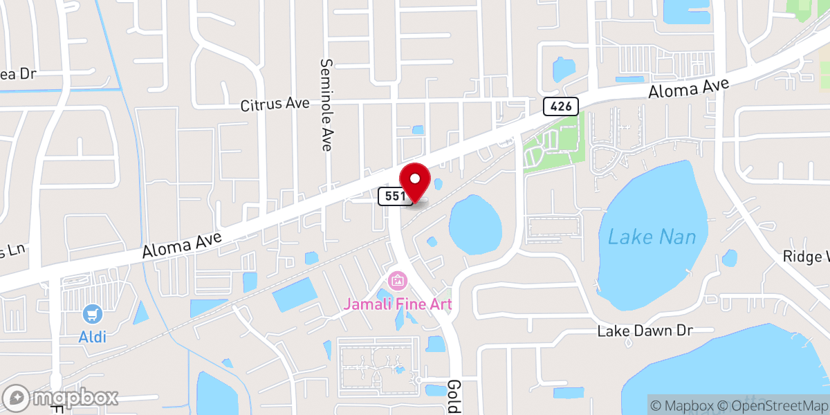 Map showing location of Goldenrod Civic Club