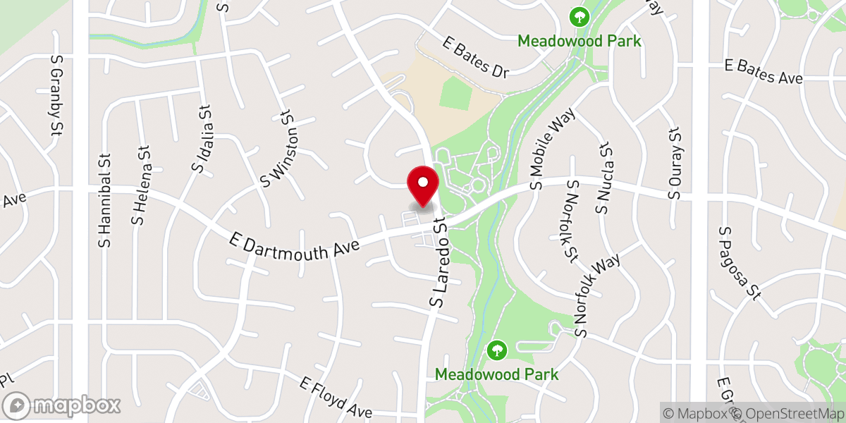 Map showing location of Meadowood Church