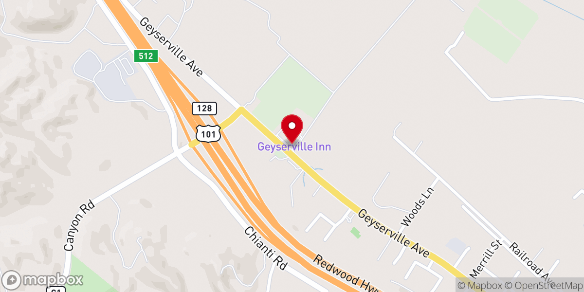 Map showing location of Geyserville Grille