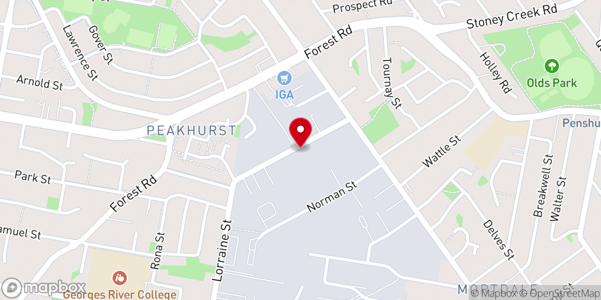 Map showing location of Georges River Life Church - Peakhurst