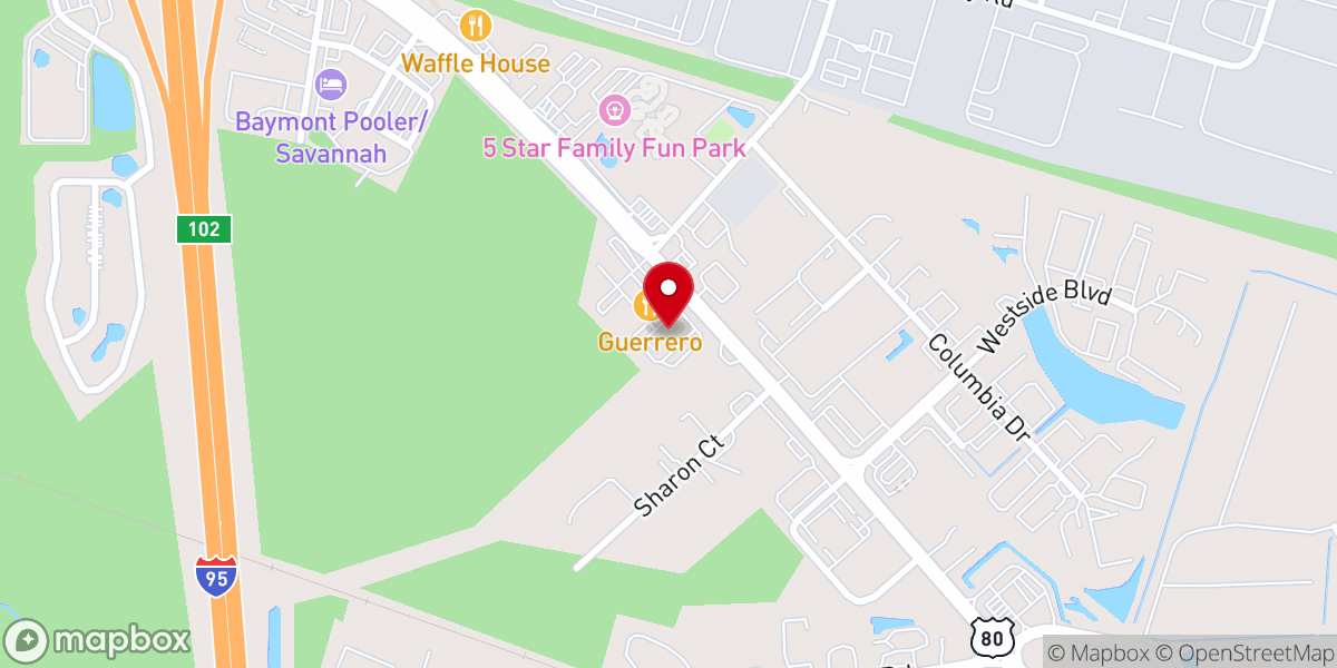 Map showing location of First Presbyterian Church