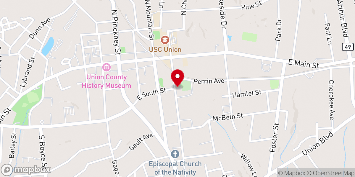 Map showing location of Grace Methodist Church