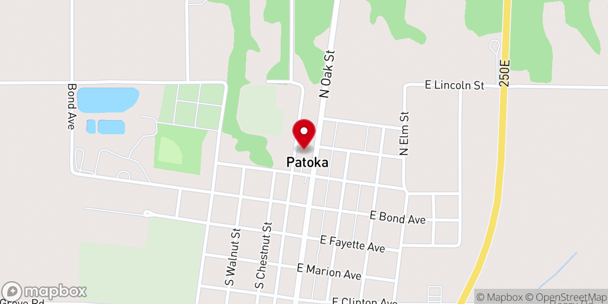 Map showing location of First Baptist Church