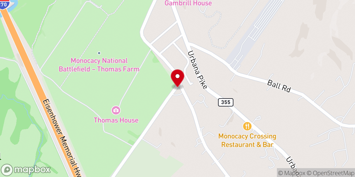 Map showing location of Araby United Methodist Church