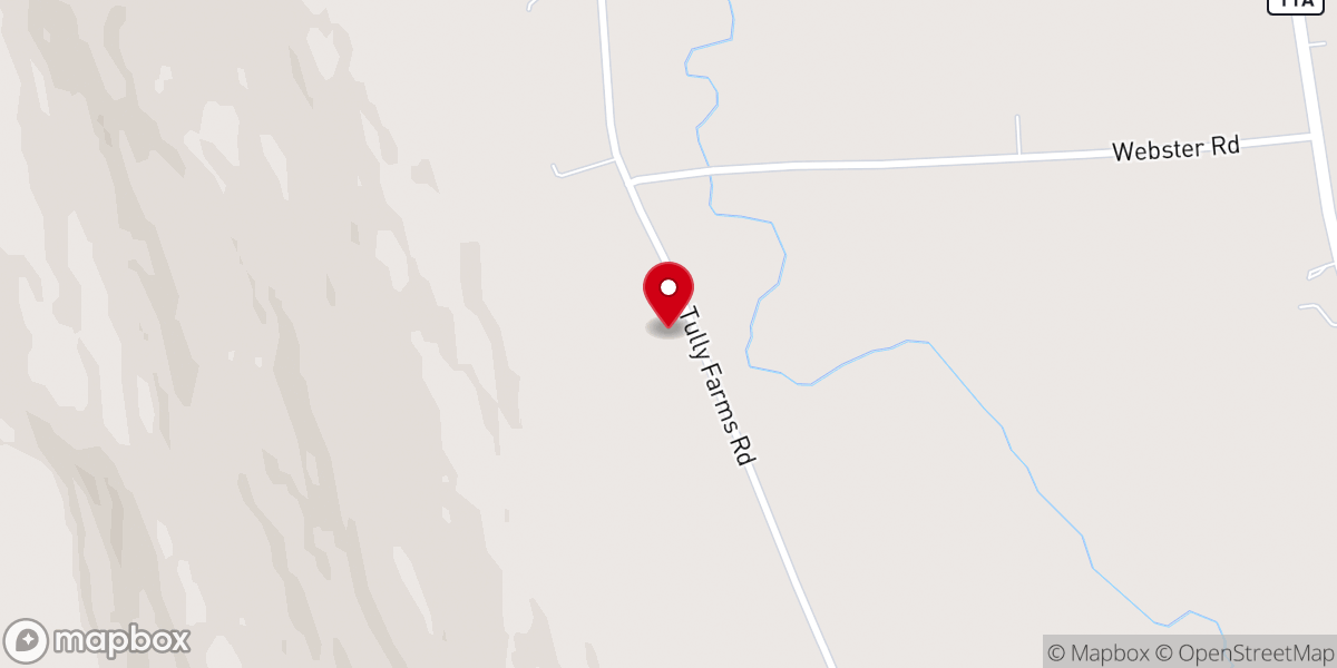 Map showing location of Valley Tabernacle
