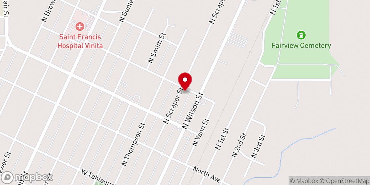 Map showing location of Scraper Street Ministry