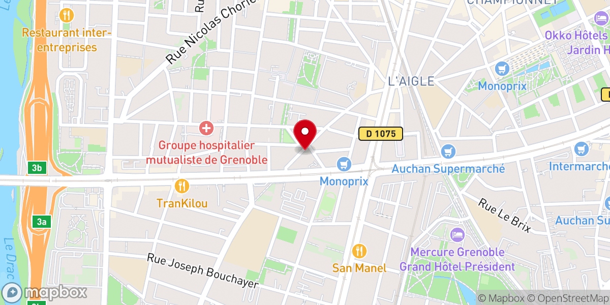 Map showing location of Paroisse Saint Jean XXIII