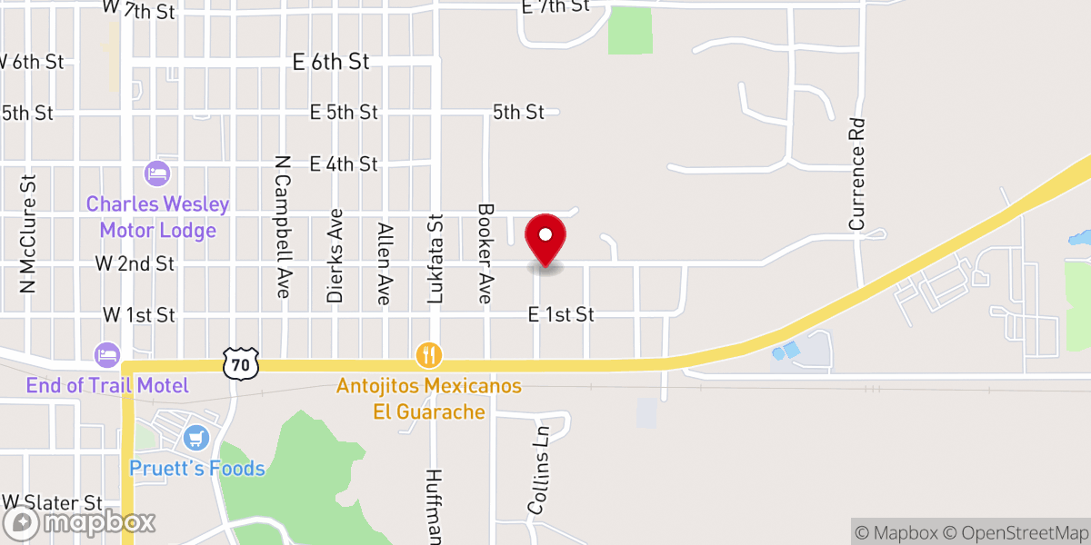 Map showing location of Williams Temple Church of God in Christ