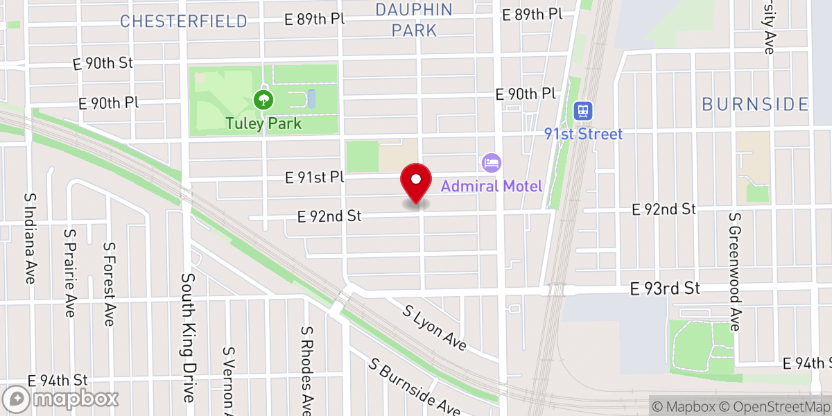 Map showing location of New Beginnings Full Gospel Church