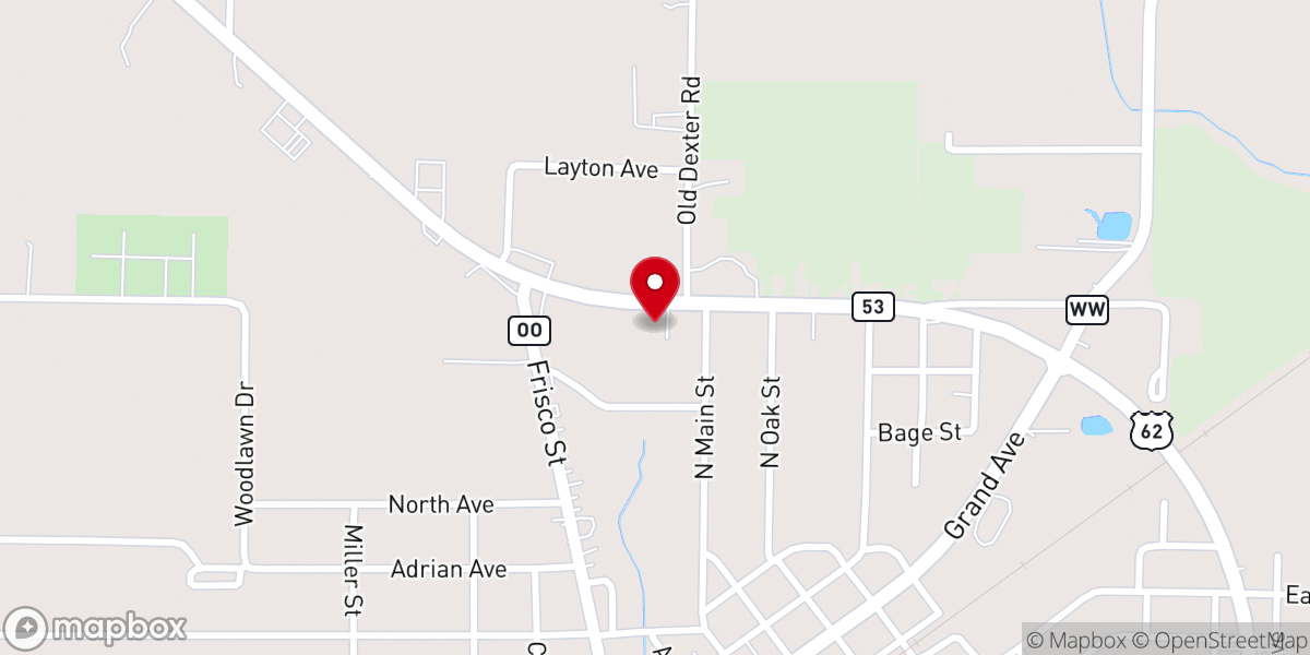 Map showing location of First Baptist Church