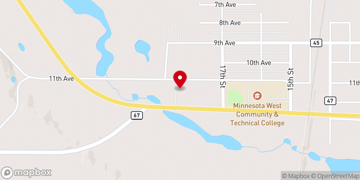 Map showing location of Rock Haven Church